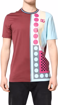 Multicolor Printed Logo Short Sleeve T-shirt