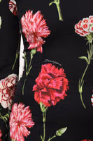 Black Floral Long Sleeve Women Blouse Top 5