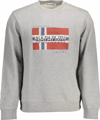 Grigio Cotton Men Sweatshirt