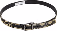 Multicolor Jacquard Leather Metal Buckle Belt 3