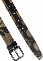 Multicolor Jacquard Leather Metal Buckle Belt 5