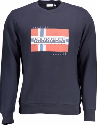 Blue Cotton Men's Sweatshirt