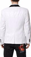 White Nylon Single Breasted Coat Blazer 3
