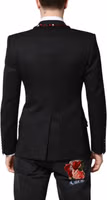 Black SICILIA CrystalEmbellished Coat Blazer 3