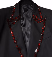 Black SICILIA CrystalEmbellished Coat Blazer 4