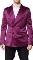 Purple Double Breasted Men Suit Coat Blazer 1