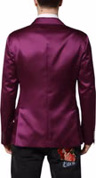 Purple Double Breasted Men Suit Coat Blazer 3