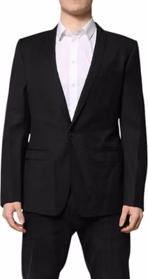 Black GOLD Single Breasted Suit Coat Blazer