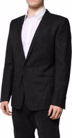 Black GOLD Single Breasted Suit Coat Blazer 2