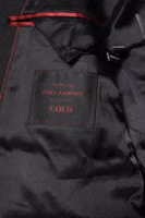 Black GOLD Single Breasted Suit Coat Blazer 5