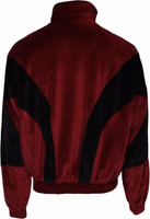 Red Black Cotton Logo FullZip Bomber Jacket 1