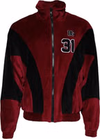 Red Black Cotton Logo FullZip Bomber Jacket 2