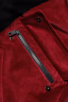 Red Black Cotton Logo FullZip Bomber Jacket 5