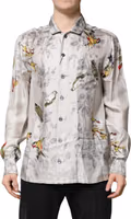 Multicolor Silk Printed Button Down Shirt 1