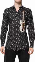 Black GOLD Instrument Embellished Shirt 1