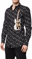 Black GOLD Instrument Embellished Shirt 2