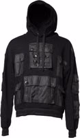 Black Cotton Hooded Sweatshirt Sweater 1