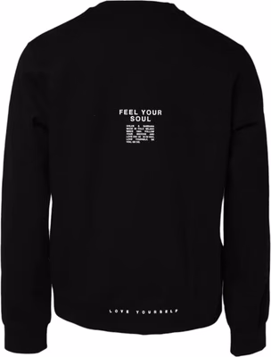 Black Cotton Logo Knitted Pullover Sweater