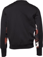 Black Embroidered Crew Neck Pullover Sweater 3