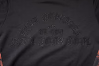 Black Embroidered Crew Neck Pullover Sweater 5