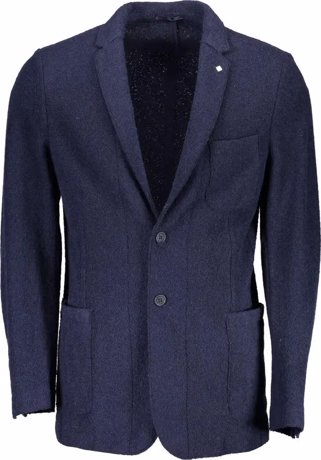 Blu Wool Men Jacket