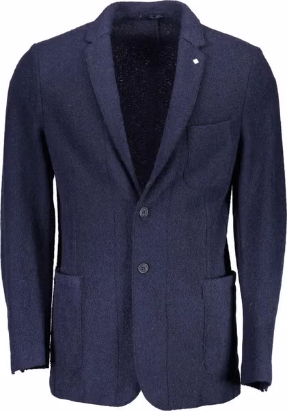 Blu Wool Men Jacket