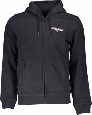 Black Cotton Men's Hoodie