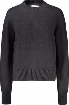 Black Cotton Women Sweater