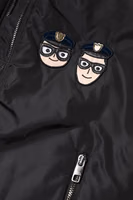 Black Nylon #DGFamily Full Zip Bomber Jacket 5