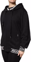 Black Cotton Hooded Full Zip Sweatshirt Sweater 2