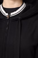 Black Cotton Hooded Full Zip Sweatshirt Sweater 5