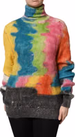 Multicolor Mohair Turtleneck Pullover Sweater 1