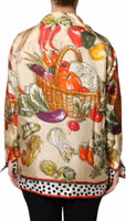 Multicolor Vegetables Silk Long Sleeves Top 3