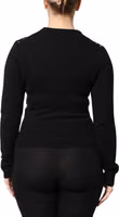 Black Cashmere Embellished Long Sleeves Top 3