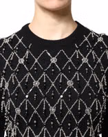 Black Cashmere Embellished Long Sleeves Top 4