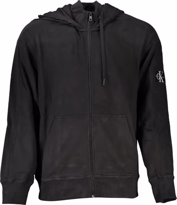 Black Cotton Men's Sweatshirt