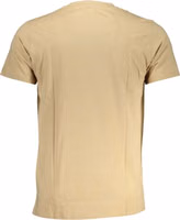 Beige Cotton Men T-Shirt 2