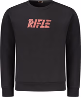 Black Cotton Men's Crewneck Sweater 1
