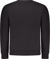 Black Cotton Men's Crewneck Sweater 2