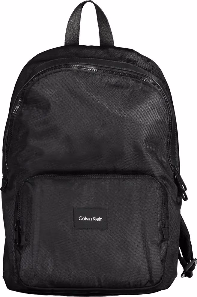 Black Polyester Men's Backpack