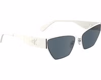 White Metal Women Sunglasses 3