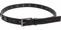 Black Luxury Leather DG Studs Buckle Belt 2