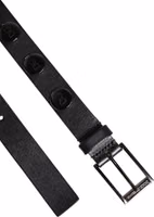 Black Luxury Leather DG Studs Buckle Belt 5