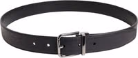 Black Classic Calf Leather Silver Buckle Belt 2