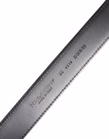 Black Classic Calf Leather Silver Buckle Belt 4