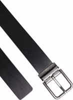 Black Classic Leather Metal Buckle Belt 5