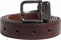 Brown Classic Calf Leather Metal Buckle Belt 1