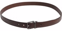 Brown Classic Calf Leather Metal Buckle Belt 2