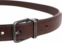 Brown Classic Calf Leather Metal Buckle Belt 3