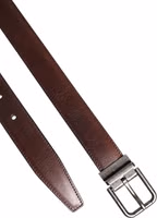 Brown Classic Calf Leather Metal Buckle Belt 5